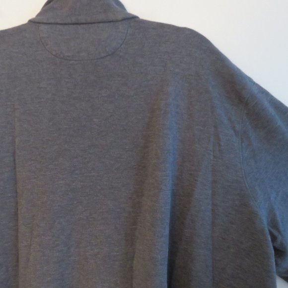 POLO RALPH LAUREN Dark Heathered Gray Cotton 1/4 Zip Pullover Sweater - Size XL - Picture 13 of 14
